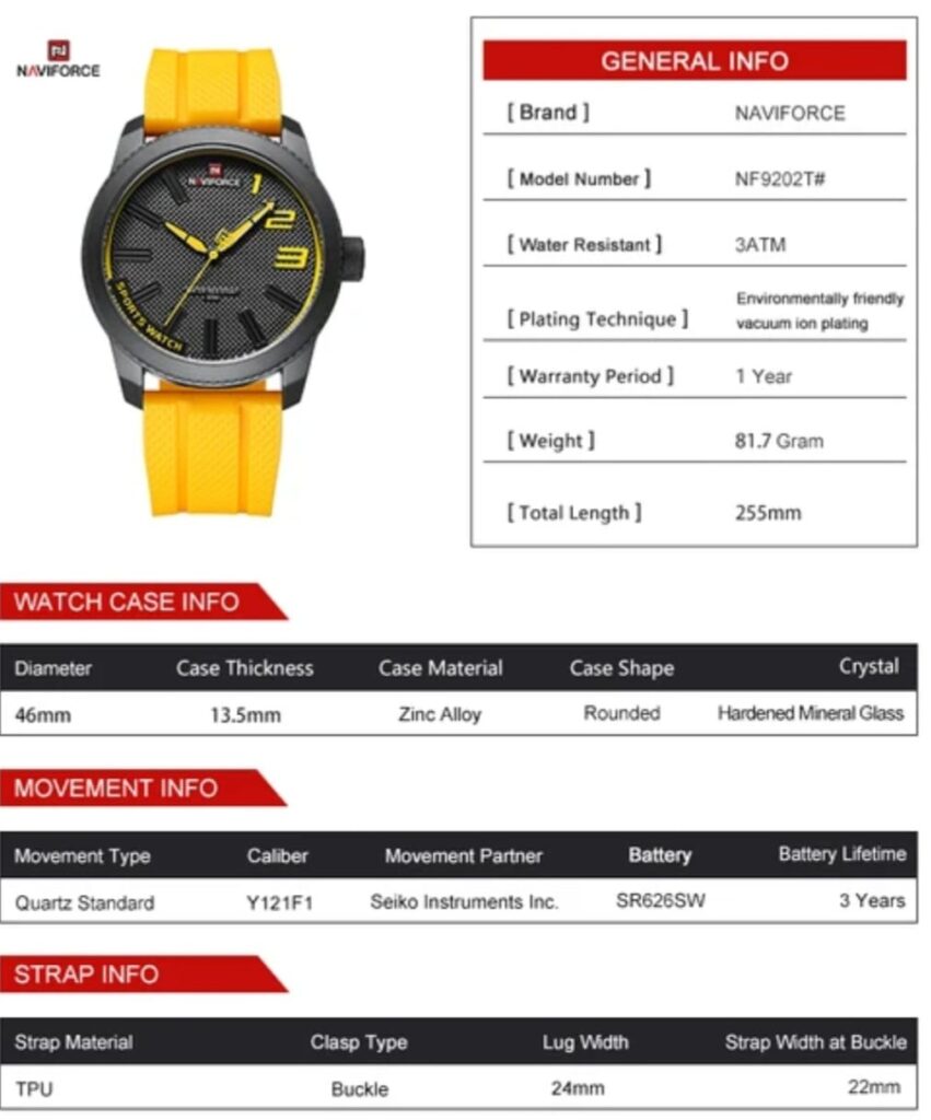 NaviForce Saat Kisi ucun №616