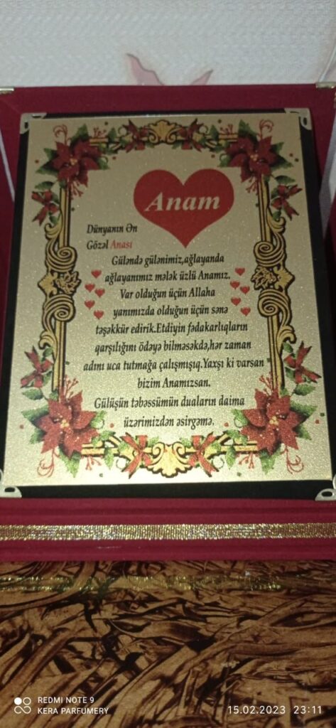 Plaket Hediyye №148