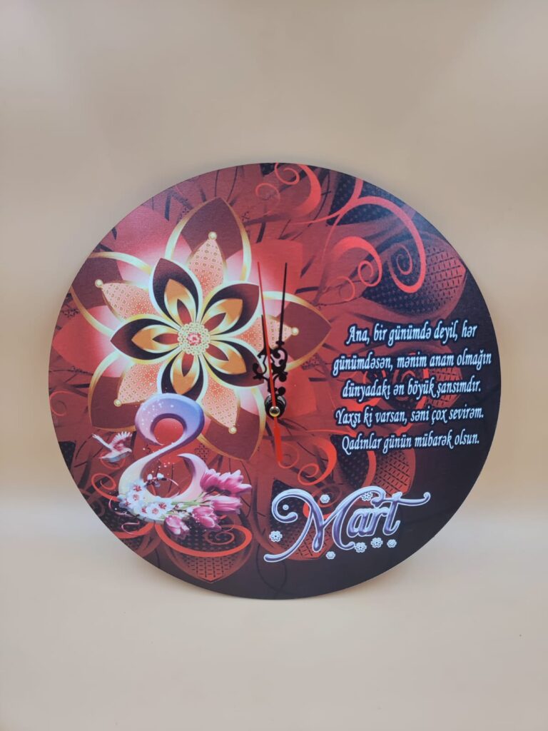 Sekilli Saat Plaket Hediyye №136