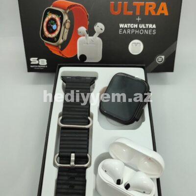 S8 Ultra + Qulaqlıq Smart Saat