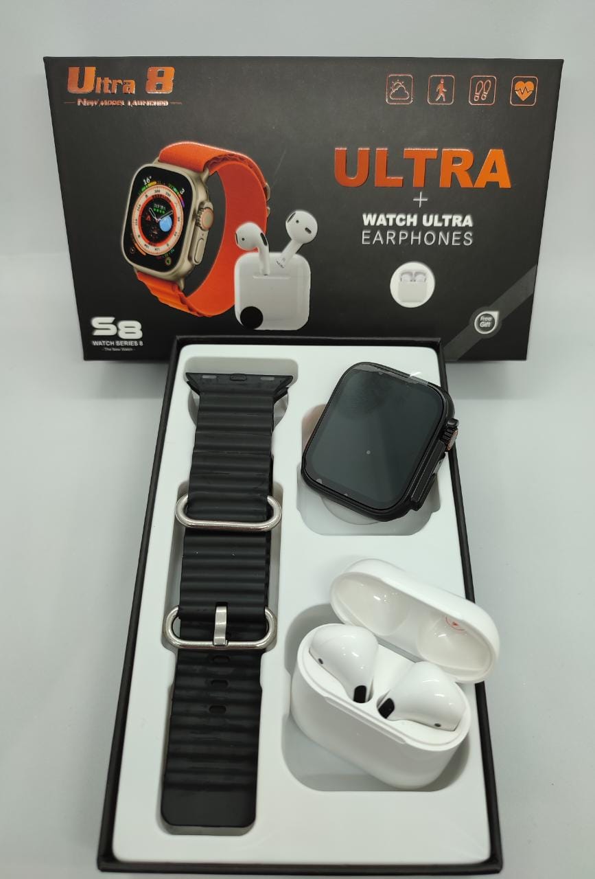 S8 Ultra + Qulaqlıq Smart Saat