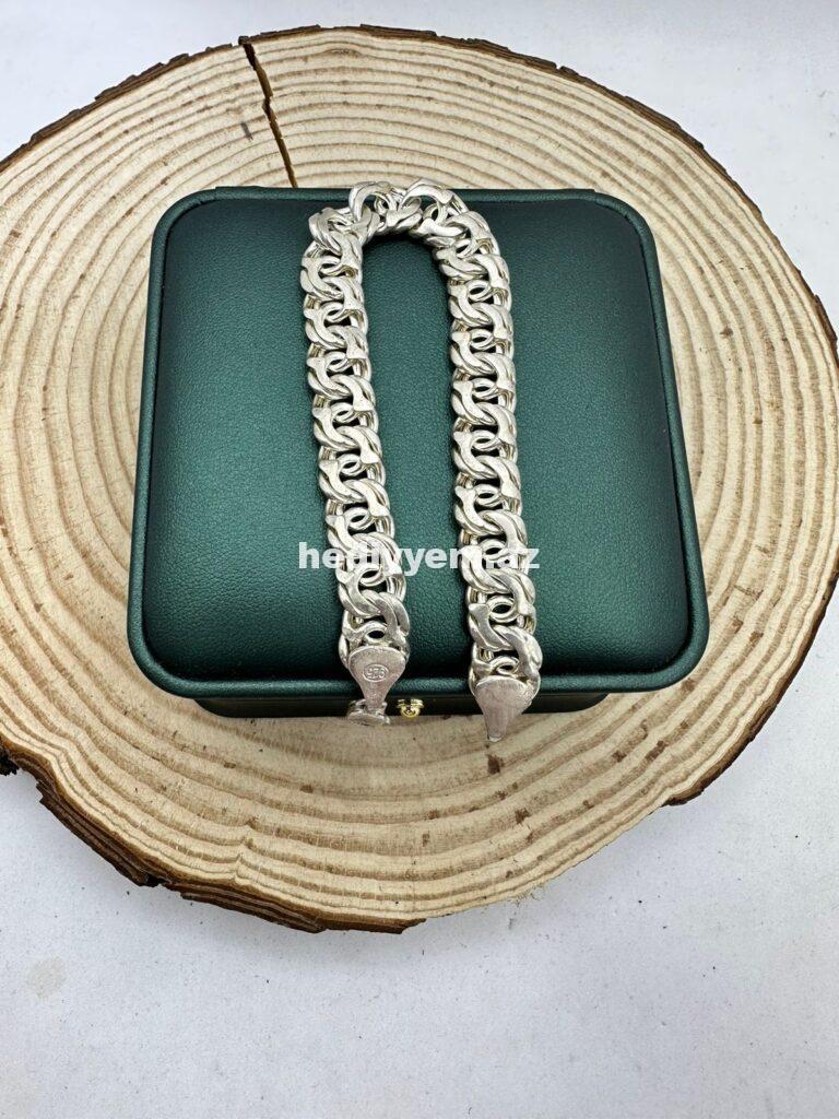 Kisi ucun 925 Gumus Qolbaq (Bilerzik) №g33