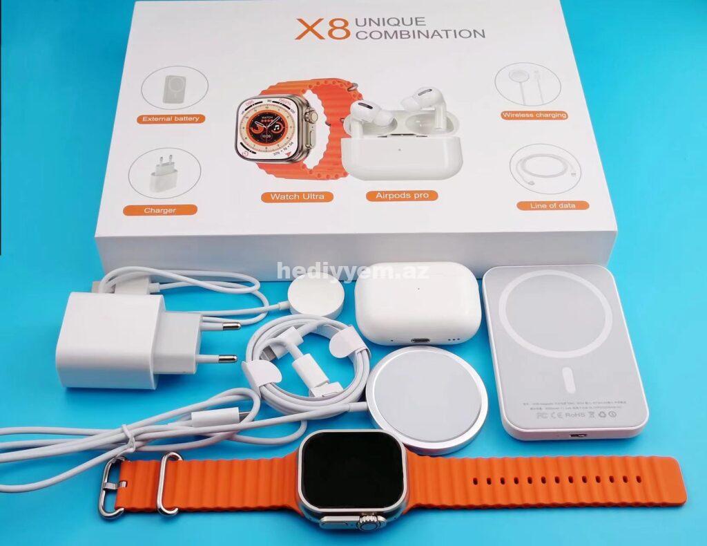 Smart Saat X8 Ultra dəst