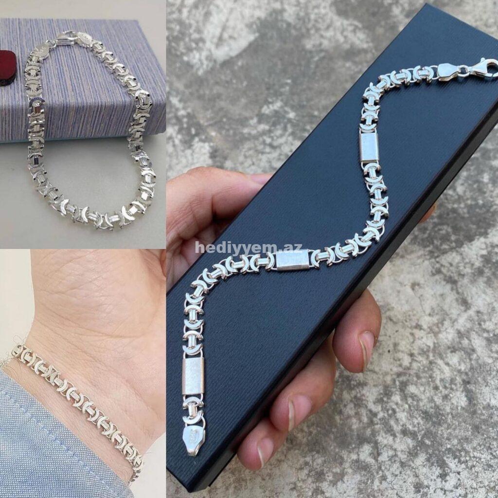 Kişilərə Özəl Qolbaq (925 Gümüş) №x10