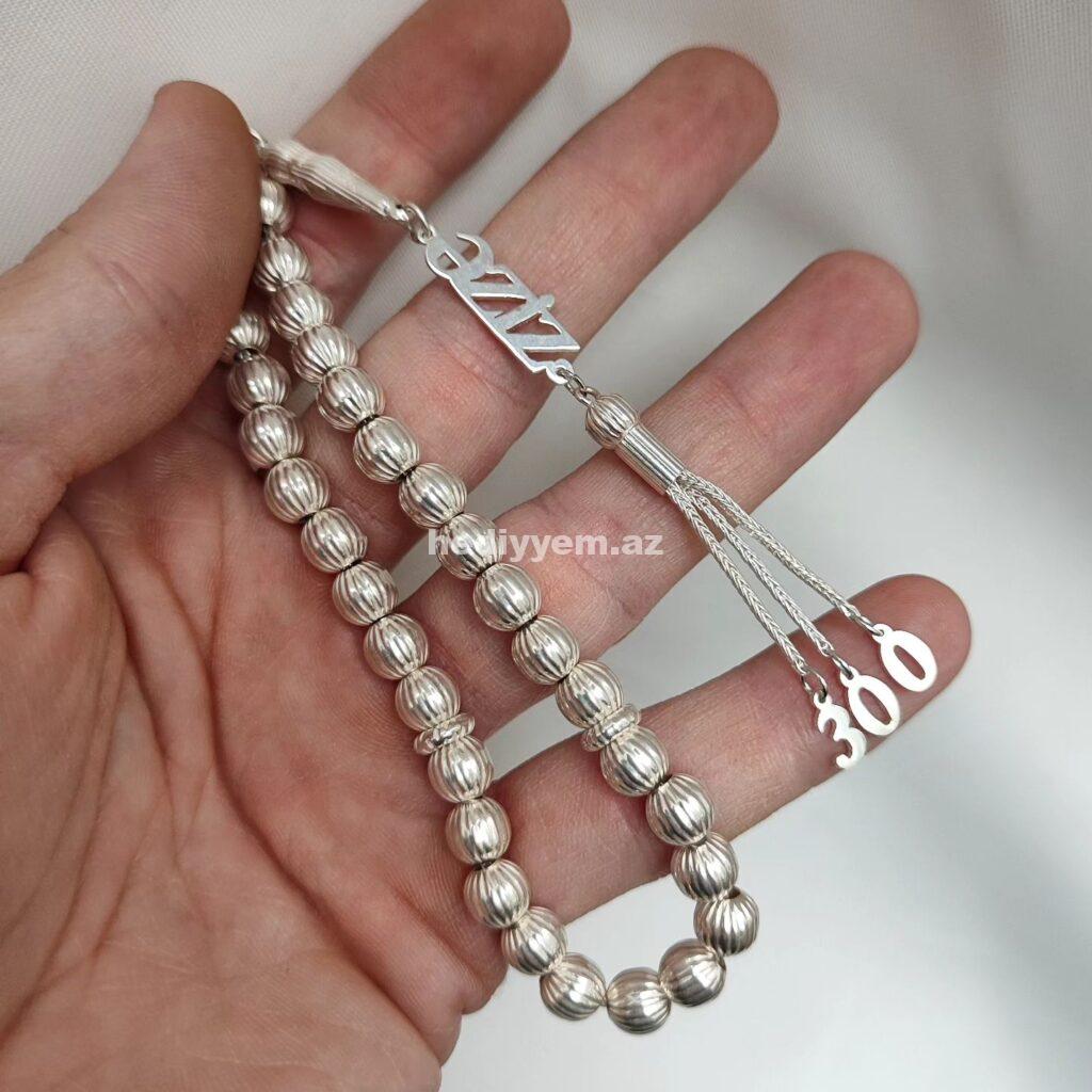 Tesbeh 925 ayar Gümüş (ad və yazı ilə) №k27