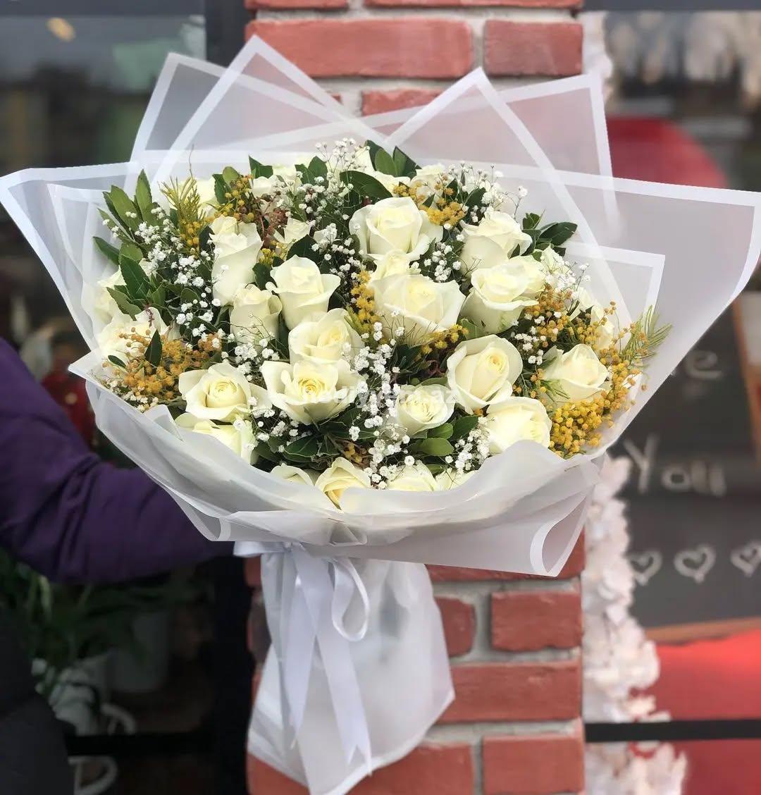 Ağ Gül Buketi (0015)