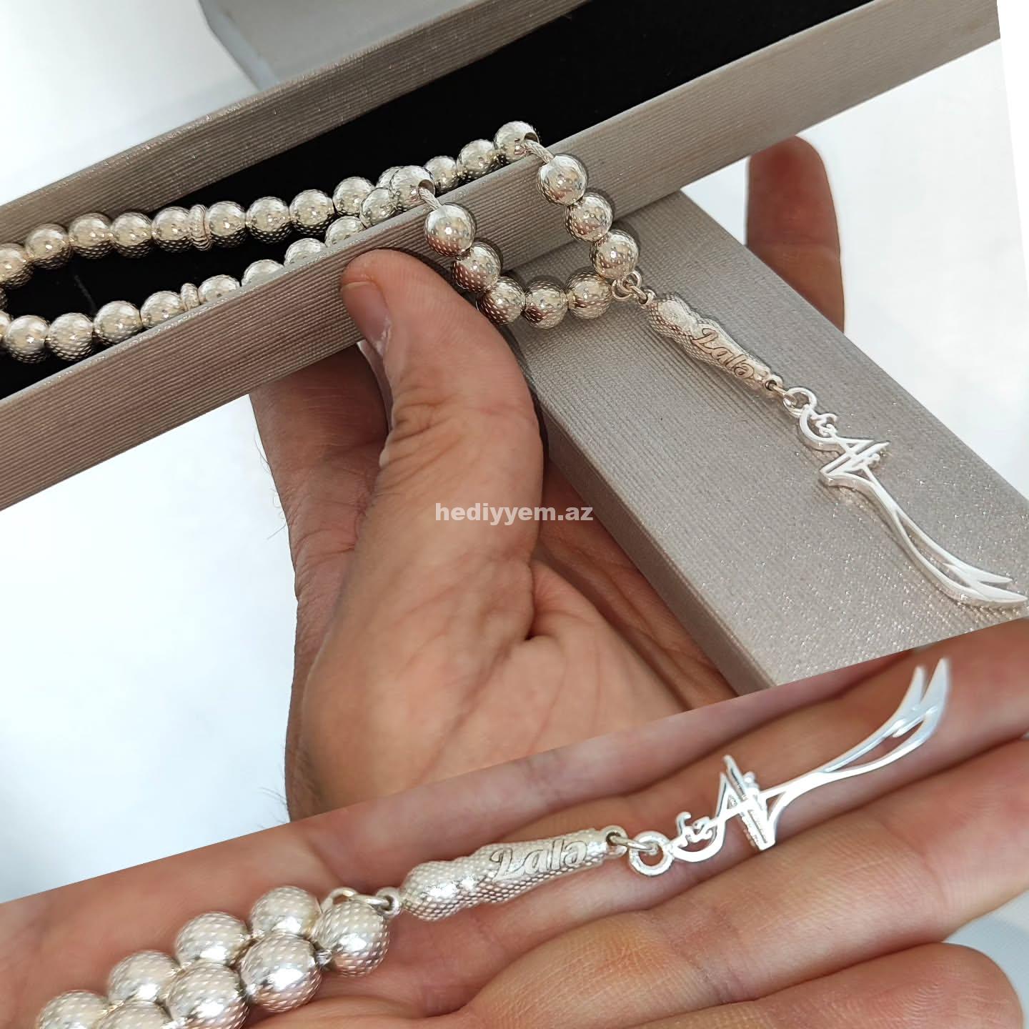 Qadın Gümüş Tesbeh Hediyyelik – (3055)