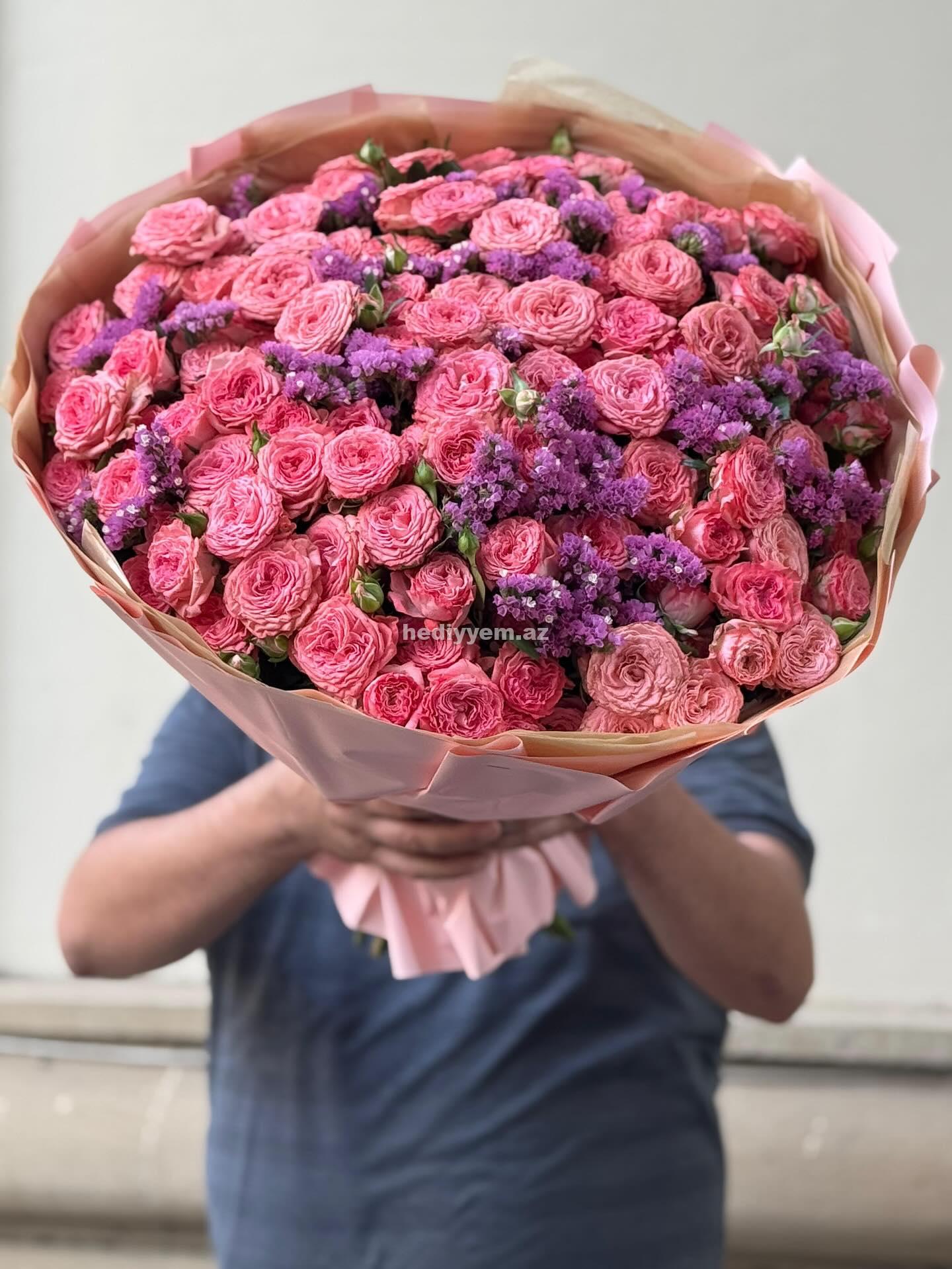 Rəngli Mix Gül Buketi – (3130)