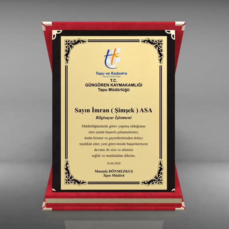 Plaket (istənilən yazılı) – (3111)