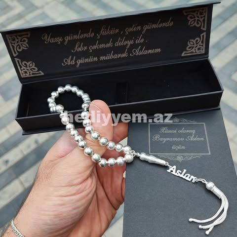 925 ayar Gumuw Tesbeh (istədiyiniz yazılı) – (3092)