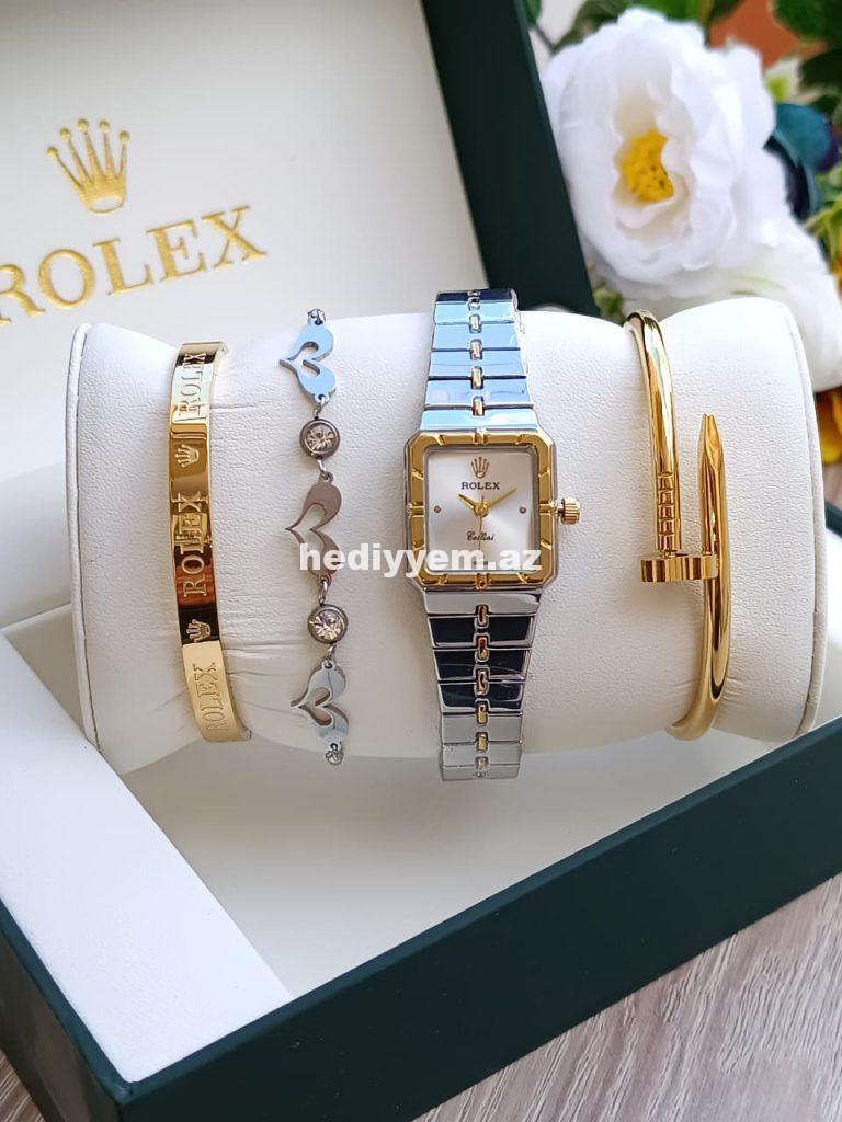 Qadın qol saatı seti Rolex – (3192)