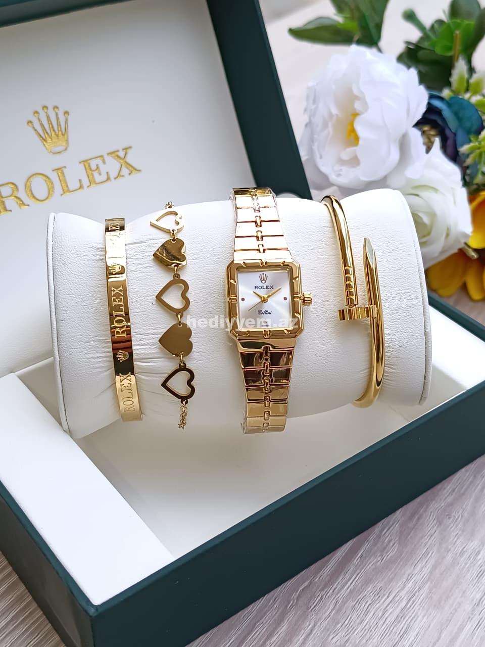 Qadın qol saatı seti Rolex – (3192)