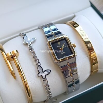 Qadın qol saatı seti Rolex – (3192)