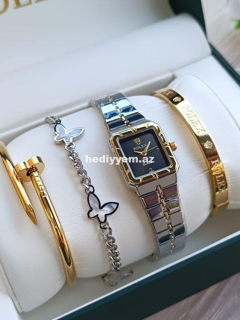 Qadın qol saatı seti Rolex – (3192)