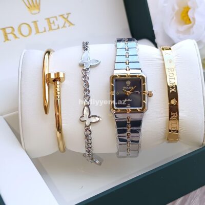 Qadın qol saatı seti Rolex – (3192)