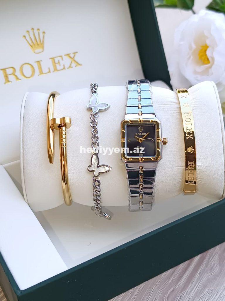 Qadın qol saatı seti Rolex – (3192)