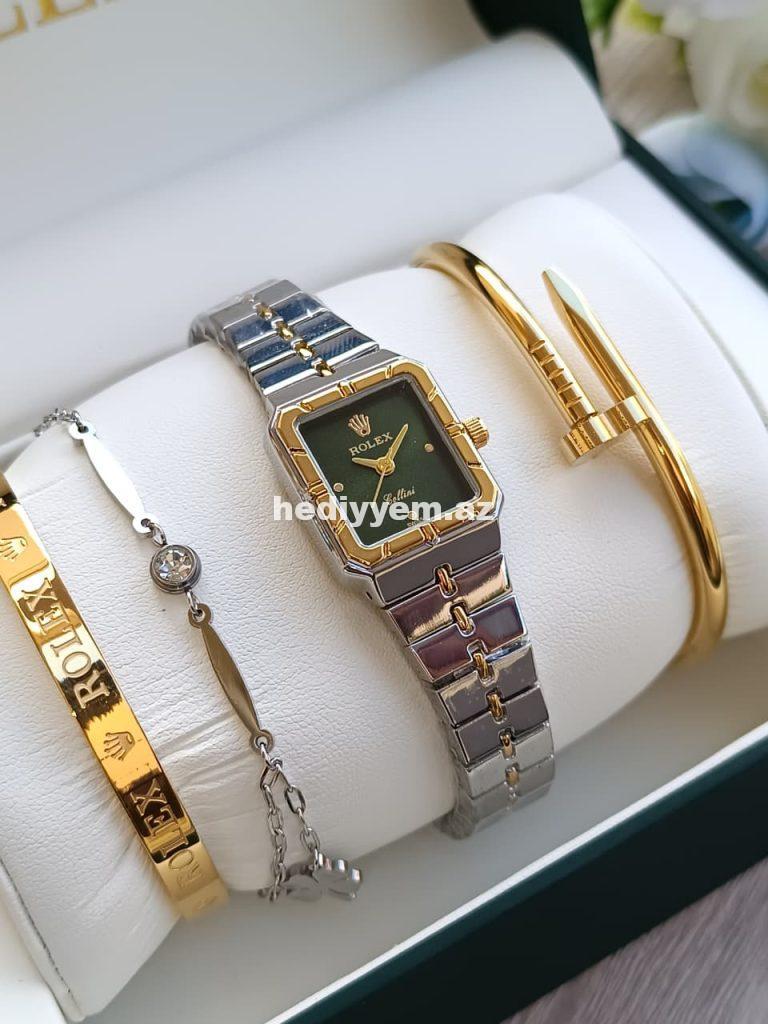 Qadın qol saatı seti Rolex – (3192)