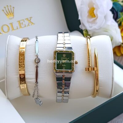 Qadın qol saatı seti Rolex – (3192)