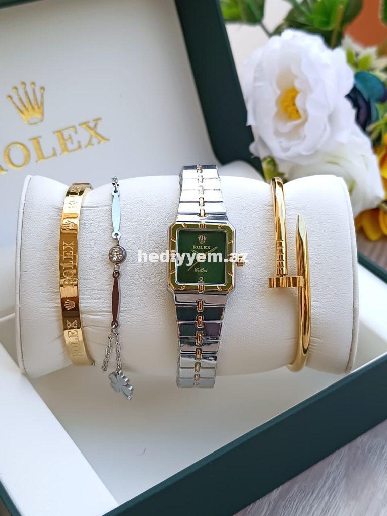 Qadın qol saatı seti Rolex – (3192)