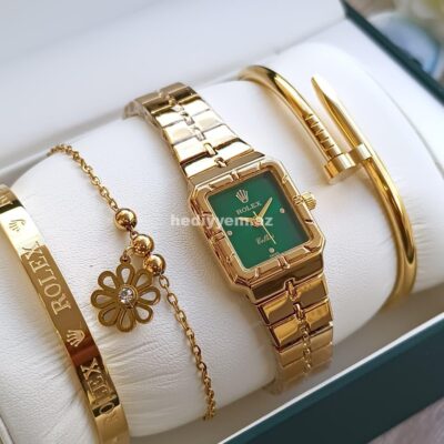 Qadın qol saatı seti Rolex – (3192)