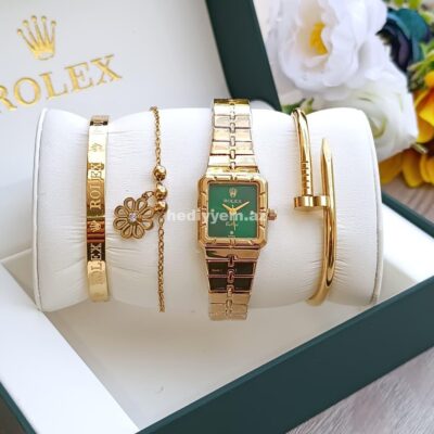 Qadın qol saatı seti Rolex – (3192)