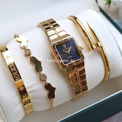 Qadın qol saatı seti Rolex – (3192)