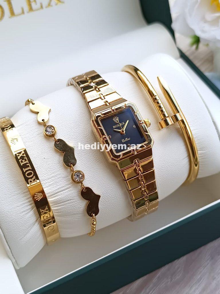 Qadın qol saatı seti Rolex – (3192)