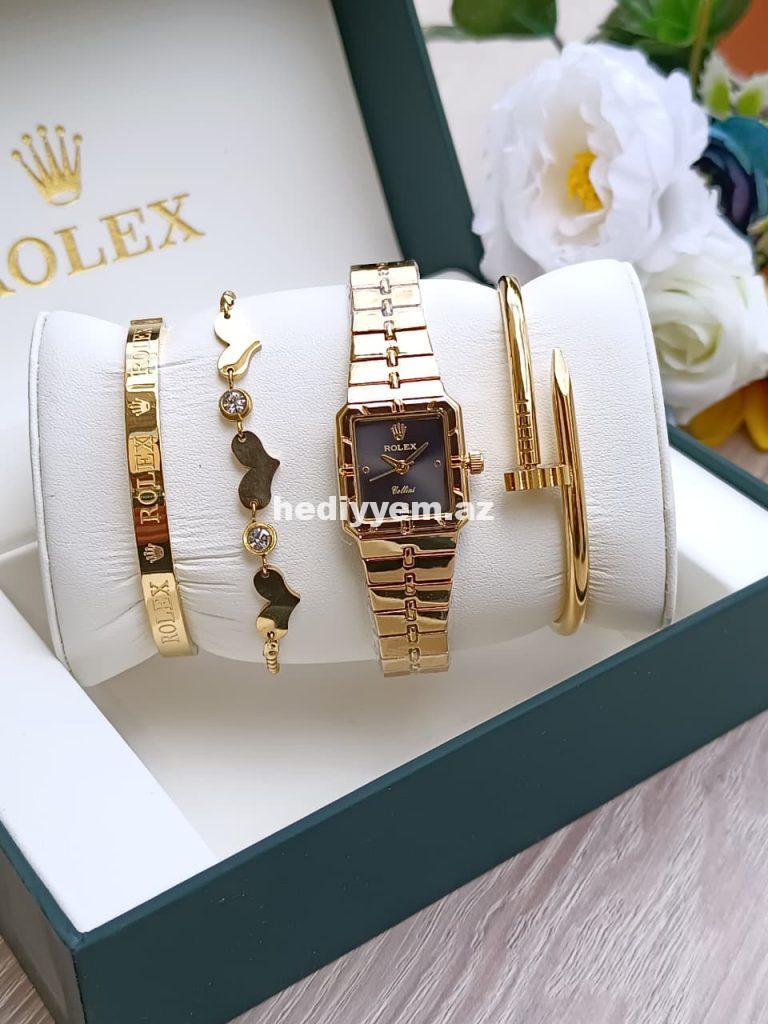 Qadın qol saatı seti Rolex – (3192)