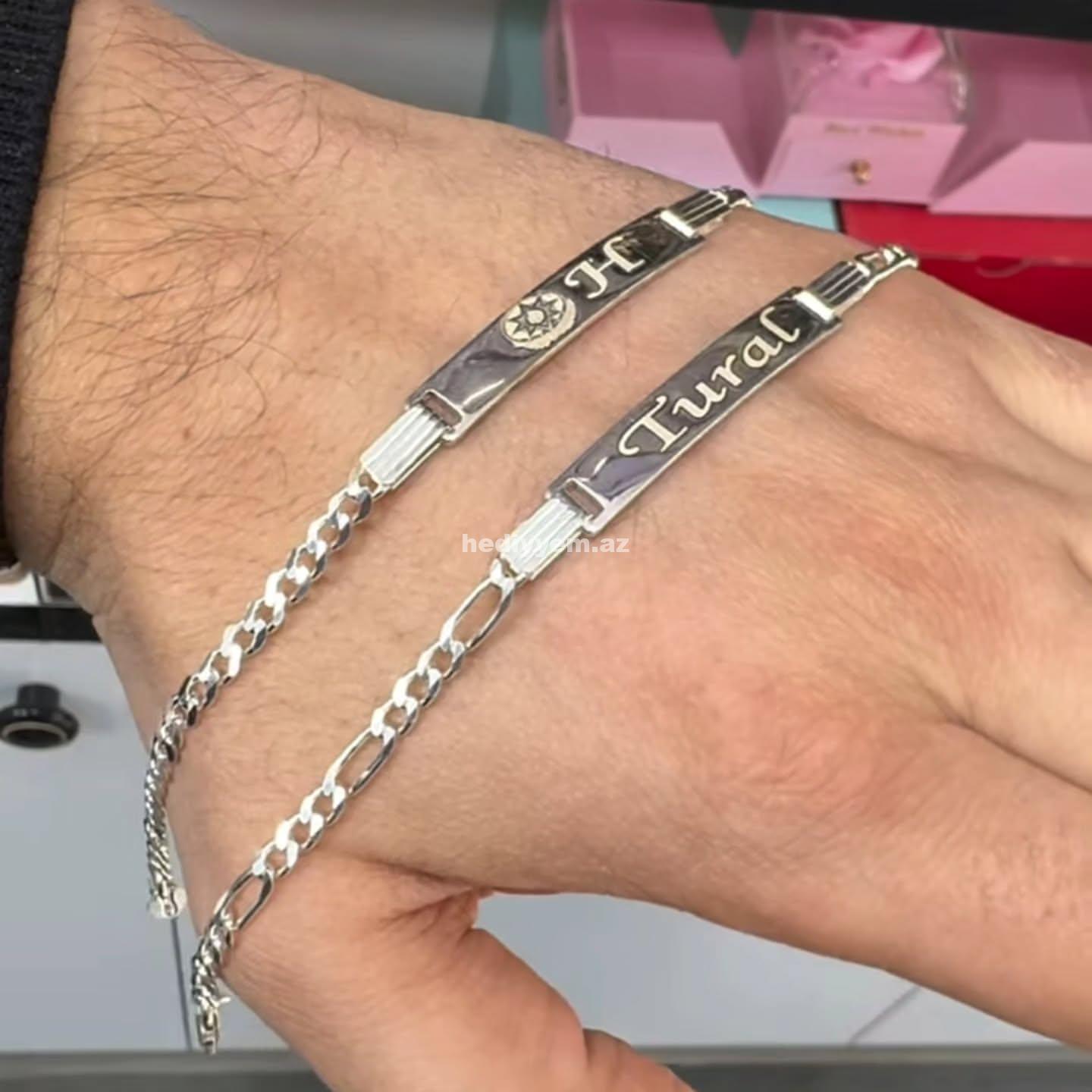 Kişilere Özel Gumus Qolbaq  – No.3340