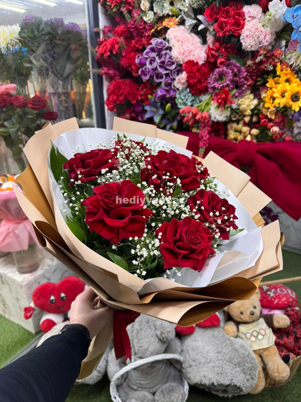 Qizilgül Gül Buketi – No.3302