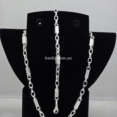 925 ayar Kişi Gümüş Dest Versace Modeli – No.3383