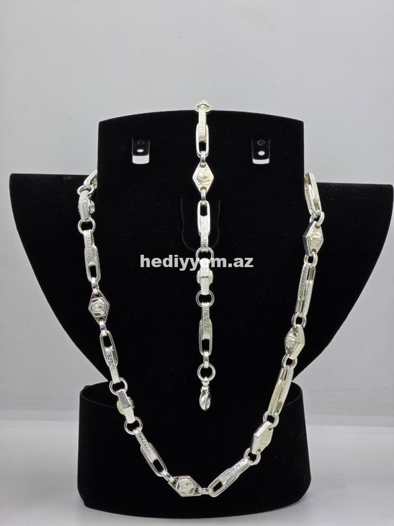 925 ayar Kişi Gümüş Dest Versace Modeli – No.3389