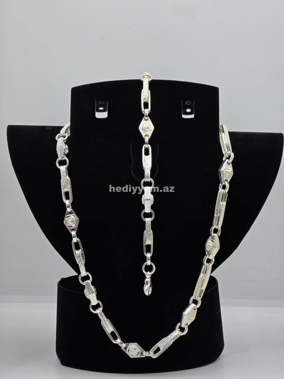 925 ayar Kişi Gümüş Dest Versace Modeli – No.3389