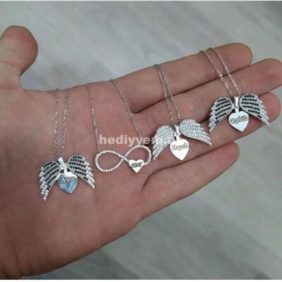 925 ayar Ad yazili Gümüş Sep Modelleri