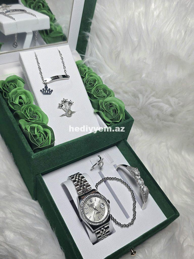 Rolex Takım Qadin Saati Rəngi getmir – No.3419