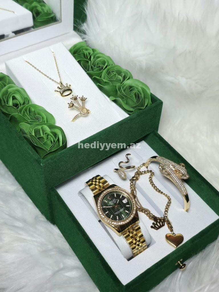 Rolex Takım Qadin Saati Rəngi getmir – No.3419