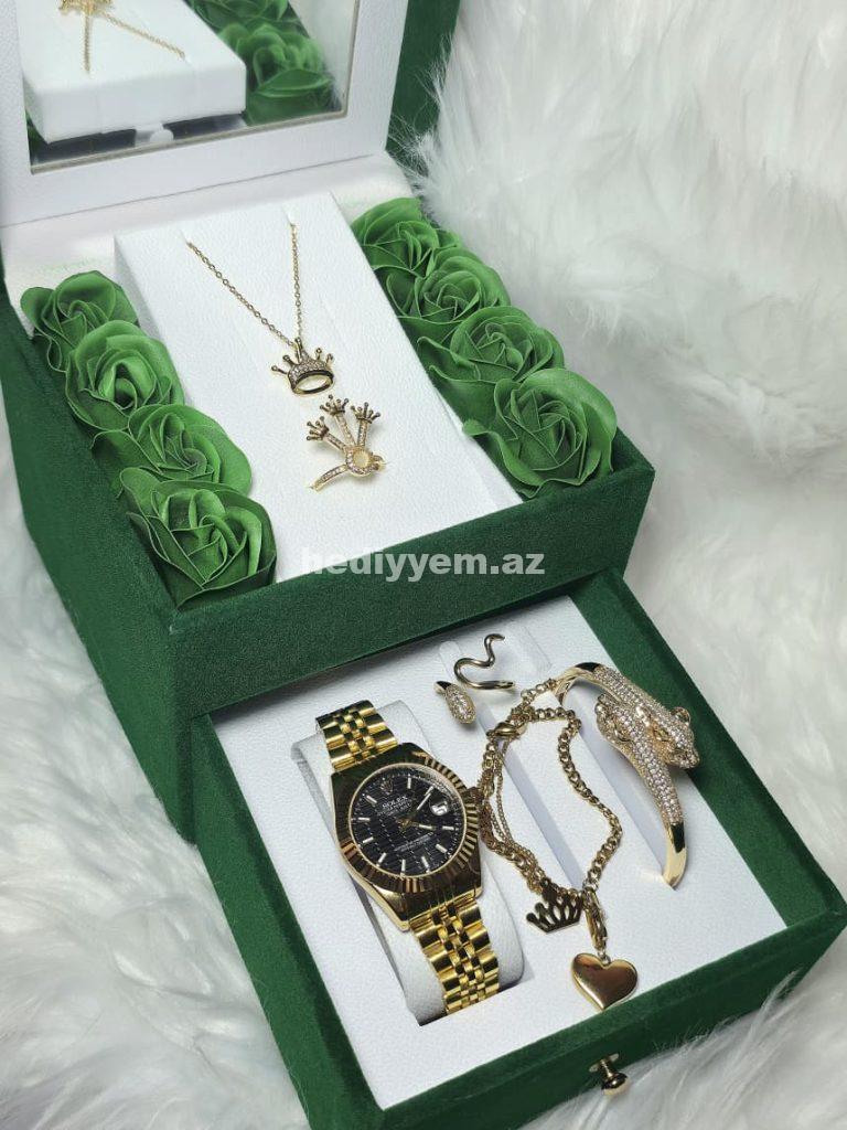 Rolex Takım Qadin Saati Rəngi getmir – No.3419