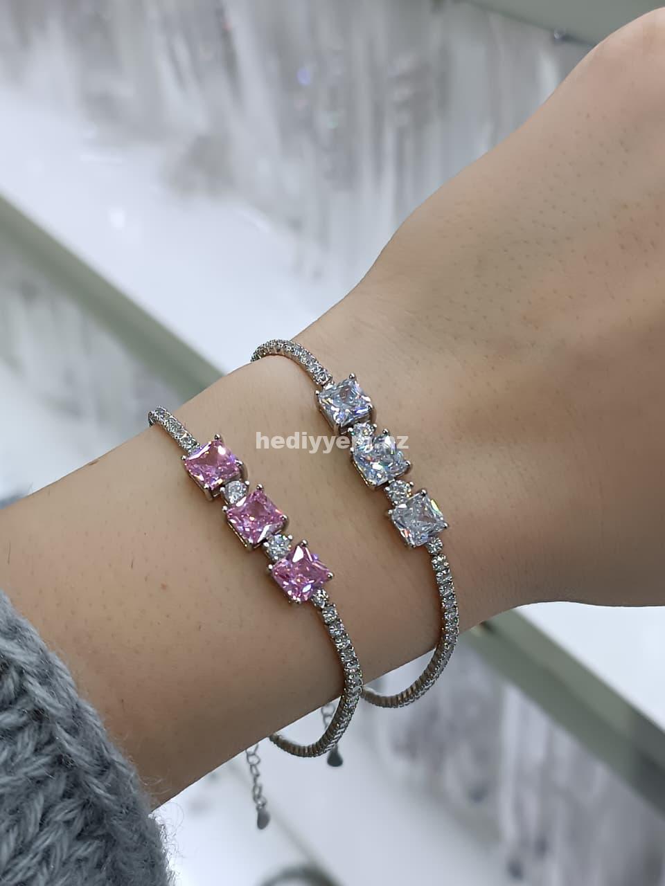 925 ayar Qadin Gümüş Qolbaq – No.3495