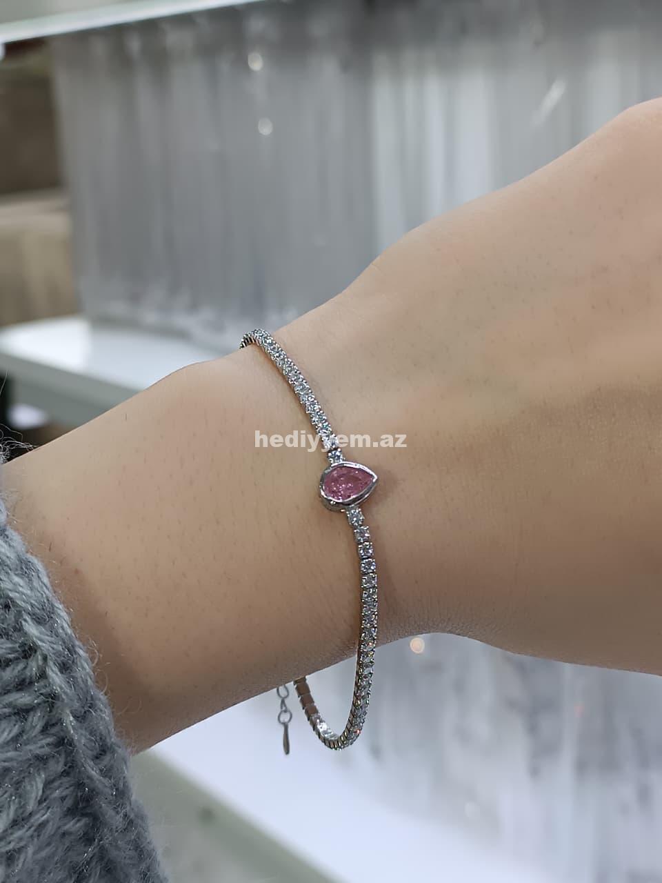 925 ayar Qadin Gümüş Qolbaq – No.3495