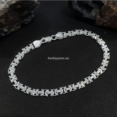 925 prob Kişi Gümüş Qolbaq Şanel – No.3602