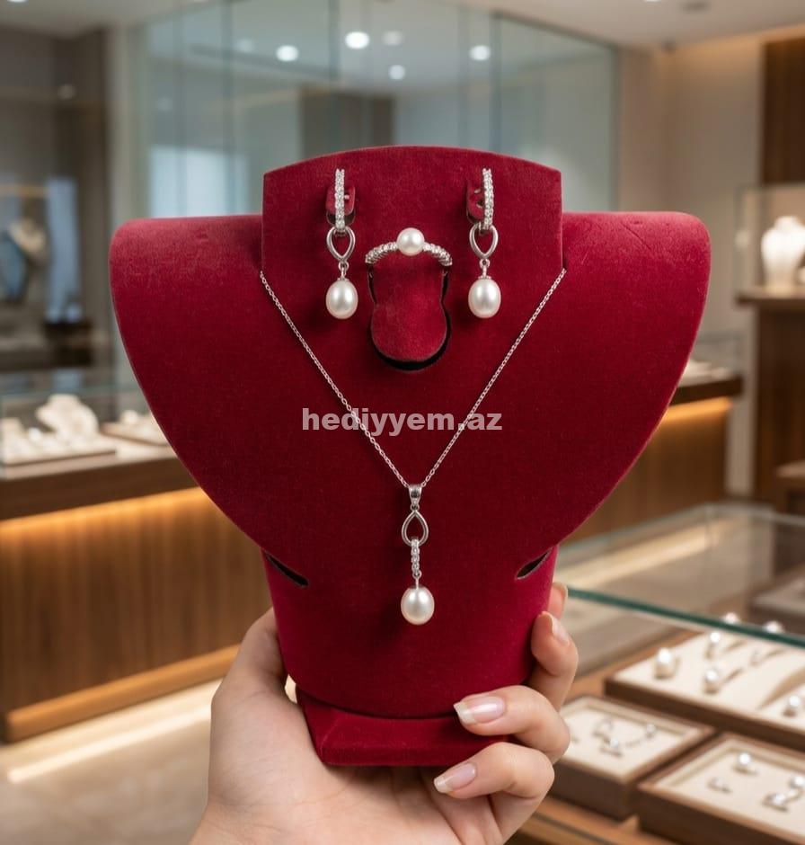 925 prob Qadin Gümüş Desti (komplekt) – No.3609