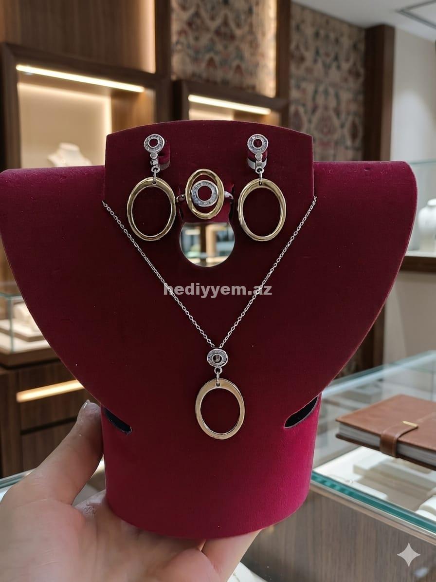 925 prob Qadin Gümüş Desti (komplekt) – No.3614