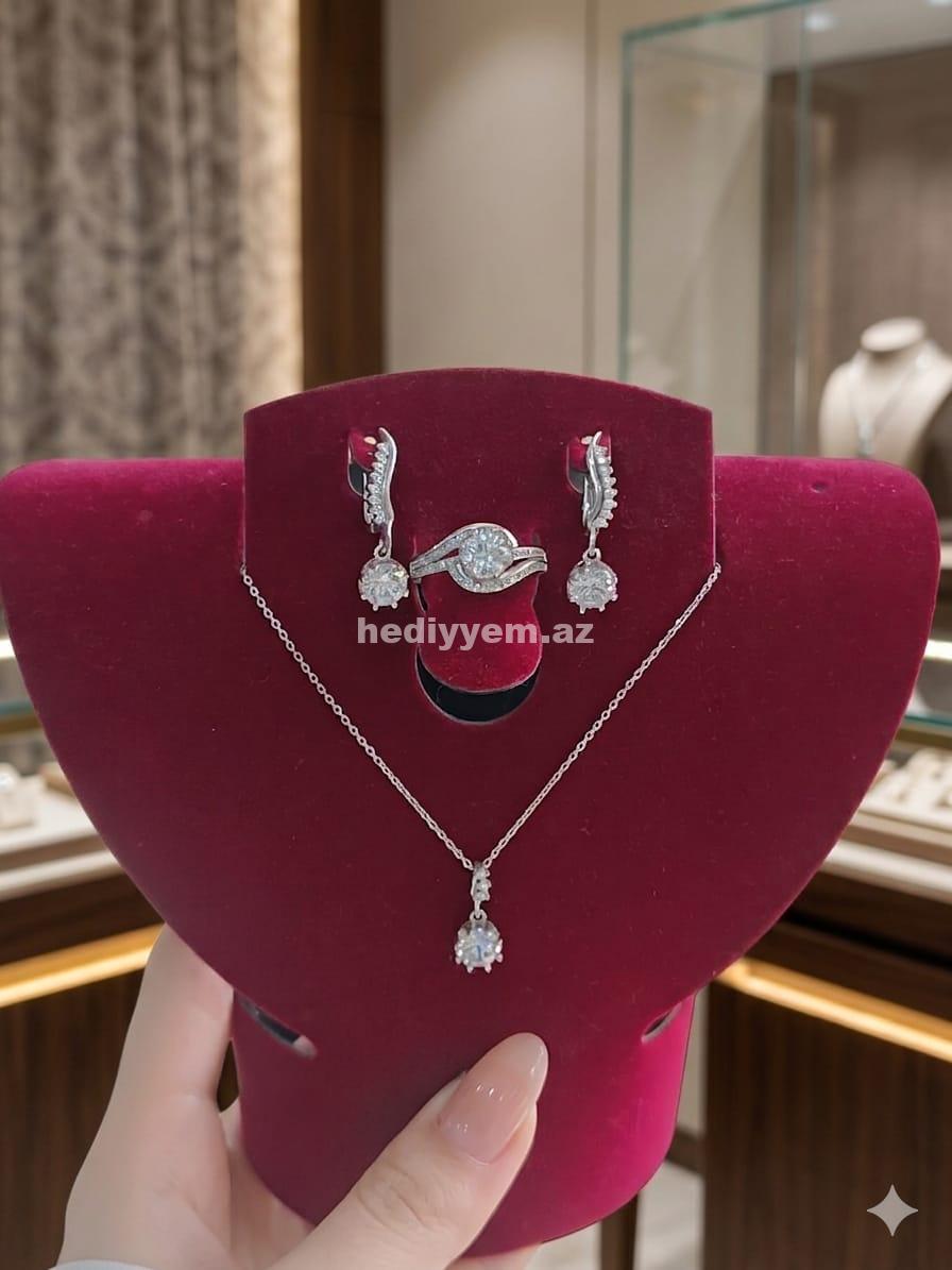 925 prob Qadin Gümüş Desti (komplekt) – No.3615