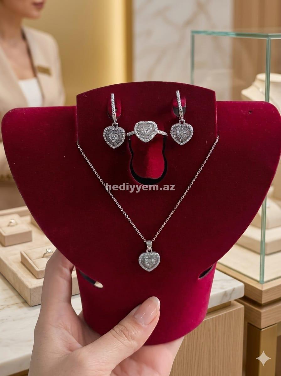 925 prob Qadin Gümüş Desti (komplekt) – No.3616